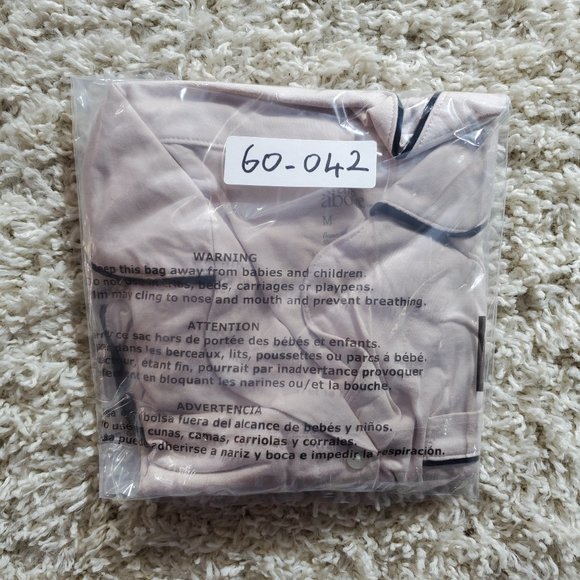 Stars Above Pajama Top Soft Petal Pink Short Sleeve Collared Medium #60-042 - Picture 8 of 8